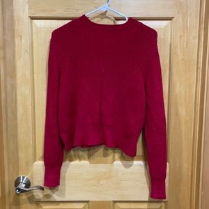 Kendall & Kylie red knit mock neck sweater size L